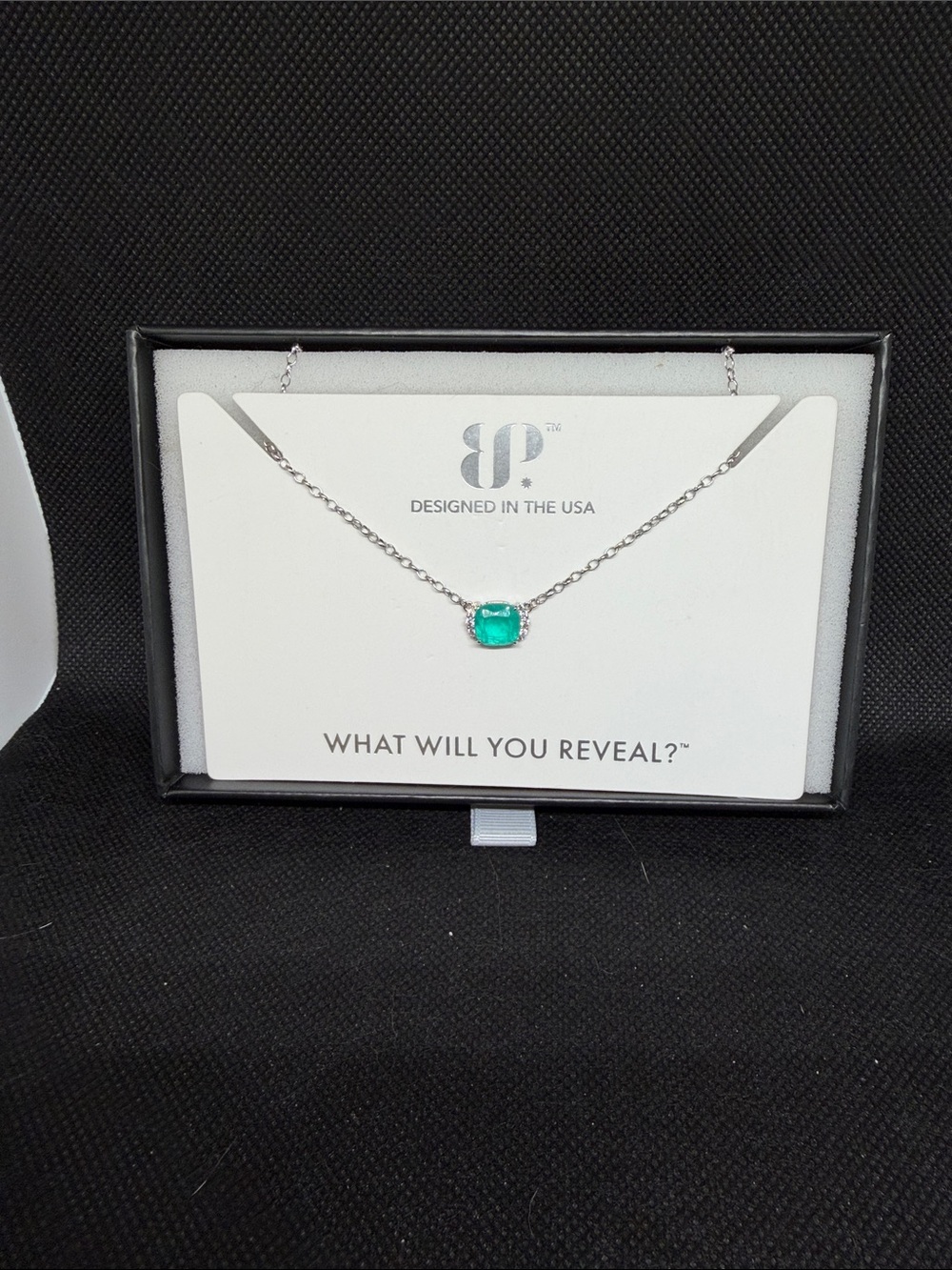 Aqua Chalcedony on Rhodium  Necklace